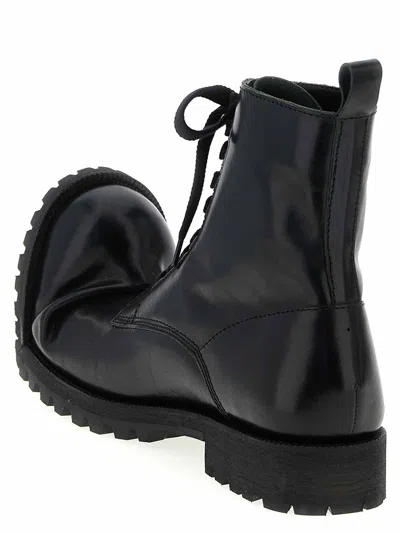 Comme Des Garcons Hommes Plus Love Gaite Combat Boots In Black
