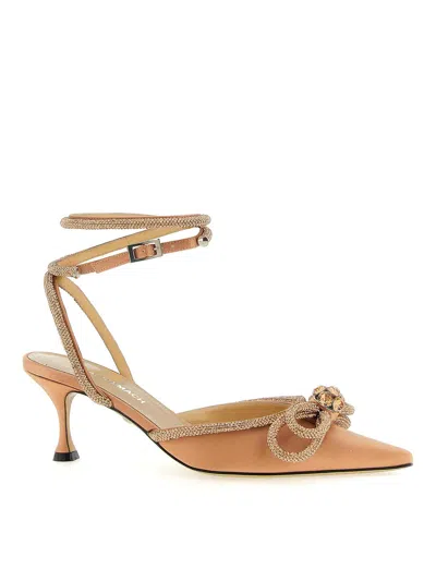 Mach&mach Double Bow Pumps In Neutral