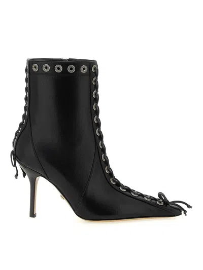 Mach&mach Mach & Mach Crystalized Corset' Ankle Boots In Black