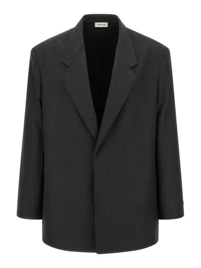 Fear Of God Tailored Single Button Blazer With Notched Lapel In Black