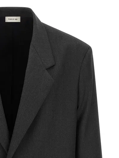 Fear Of God Tailored Single Button Blazer With Notched Lapel In Black