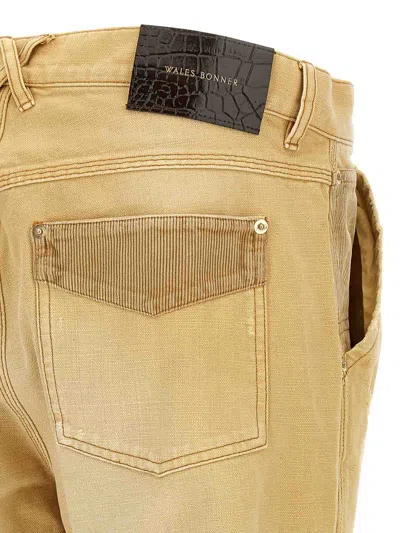 Wales Bonner Japanese Canvas Sierra Straight Trousers In White