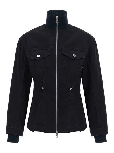 Jean Paul Gaultier 'the Slit Denim' Jacket In Black