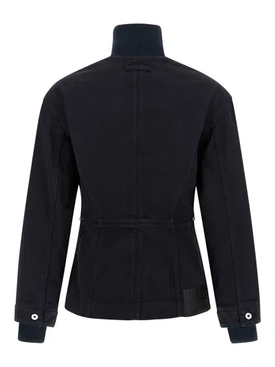 Jean Paul Gaultier 'the Slit Denim' Jacket In Black