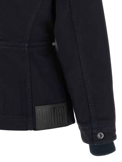 Jean Paul Gaultier 'the Slit Denim' Jacket In Black