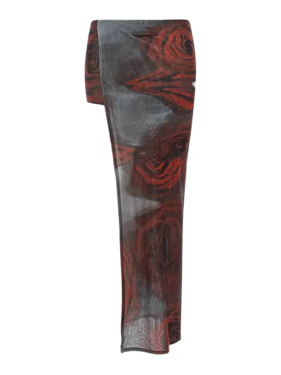 Jean Paul Gaultier 'roses Floues Rouges' Skort In White