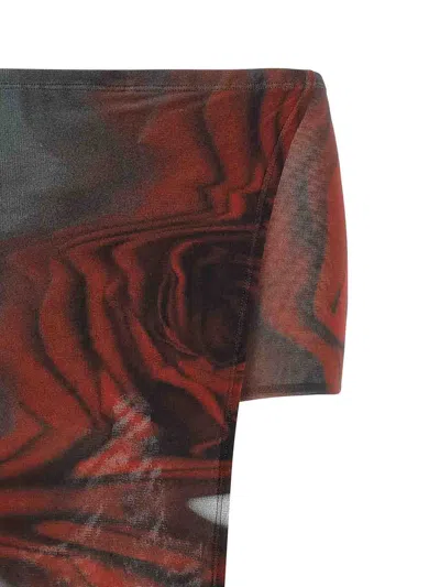 Jean Paul Gaultier 'roses Floues Rouges' Skort In White