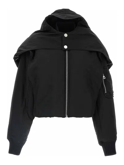 Jean Paul Gaultier Short Zip-up Jacket In Black