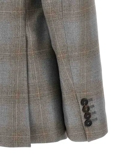 Pal Zileri Double-breasted Blazer Featuring Notch Lapel In Gray