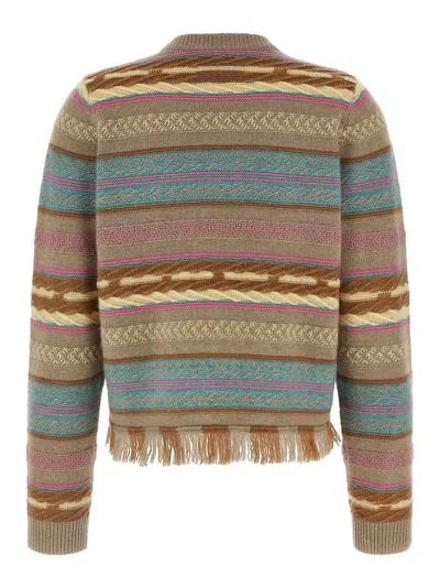 Guest In Residence Western Striped Wool And Cashmere-blend Jumper In Multi