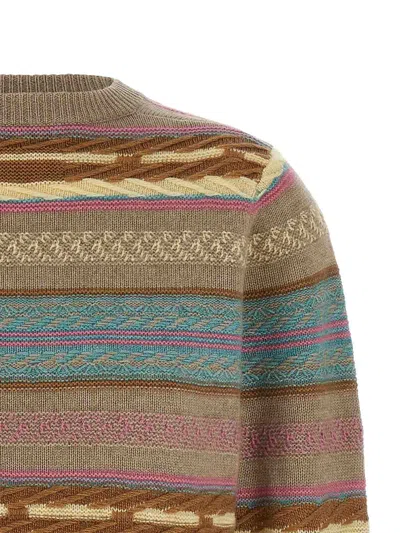 Guest In Residence Western Striped Wool And Cashmere-blend Jumper In Multi
