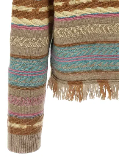 Guest In Residence Western Striped Wool And Cashmere-blend Jumper In Multi