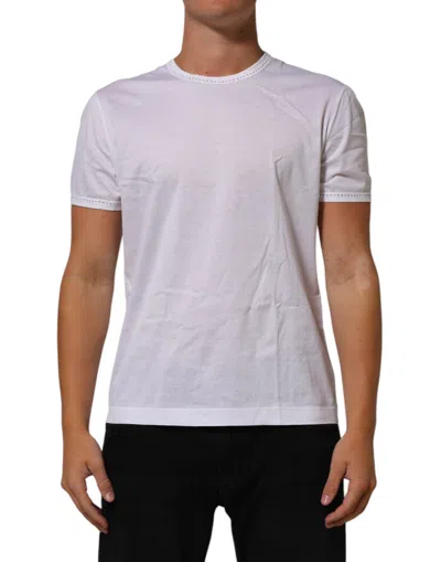 Pre-owned Dolce & Gabbana White Cotton Crew Neck Underwear Tee Men's T-shirt ()
