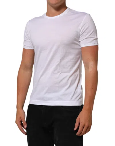 Pre-owned Dolce & Gabbana White Cotton Crew Neck Underwear Tee Men's T-shirt ()