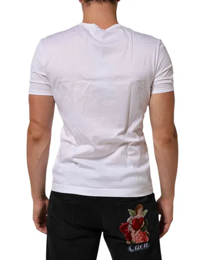 Pre-owned Dolce & Gabbana White Cotton Crew Neck Underwear Tee Men's T-shirt ()