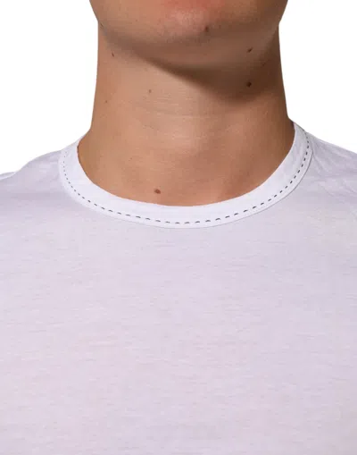 Pre-owned Dolce & Gabbana White Cotton Crew Neck Underwear Tee Men's T-shirt ()