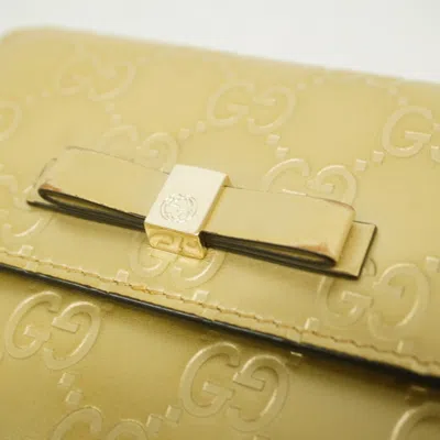 Pre-owned Gucci Beige Leather Wallet (bi-fold) () In Sand