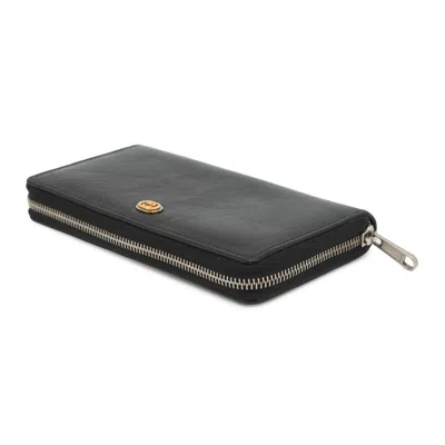 Pre-owned Gucci Black Leather Long Wallet (bi-fold) ()