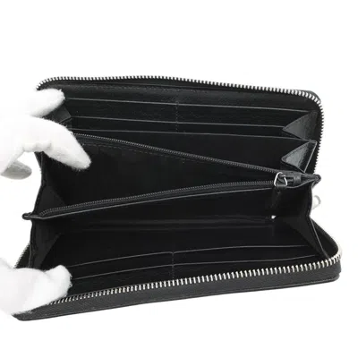 Pre-owned Gucci Black Leather Long Wallet (bi-fold) ()