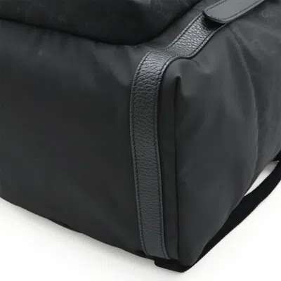 Pre-owned Gucci Black Nylon Leather Backpack ()