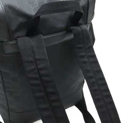 Pre-owned Gucci Black Nylon Leather Backpack ()