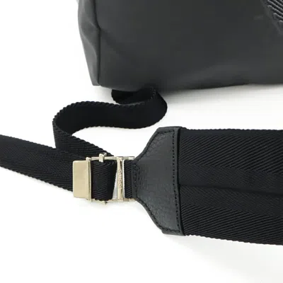 Pre-owned Gucci Black Nylon Leather Backpack ()