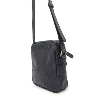 Pre-owned Gucci Blue Gg Imprimé Shoulder Bag ()