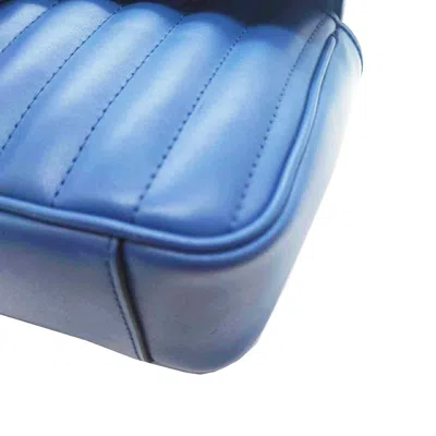 Pre-owned Gucci Gg Marmont Blue Light Blue Leather Shoulder Bag ()