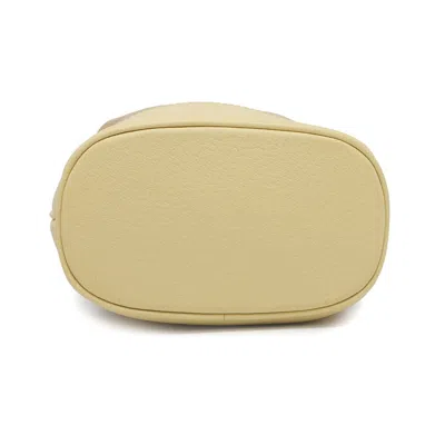 Pre-owned Gucci Yellow Gg Canvas Leather Shoulder Bag ()