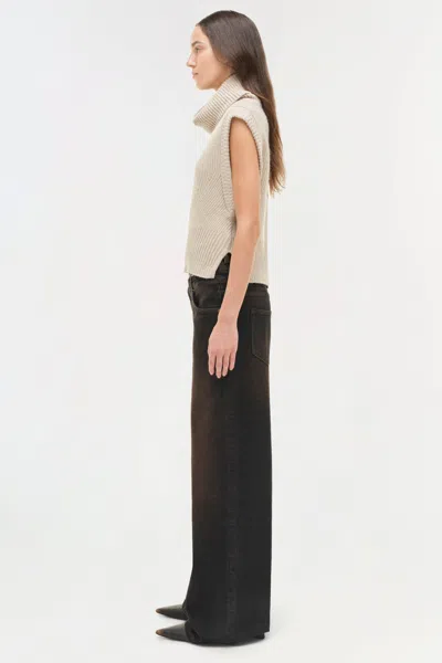 Simkhai Women's Kove Double Waistband Denim Pants In Terranea In Brown