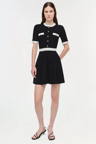 Simkhai Astoria Knit Mini Dress In Black In Black