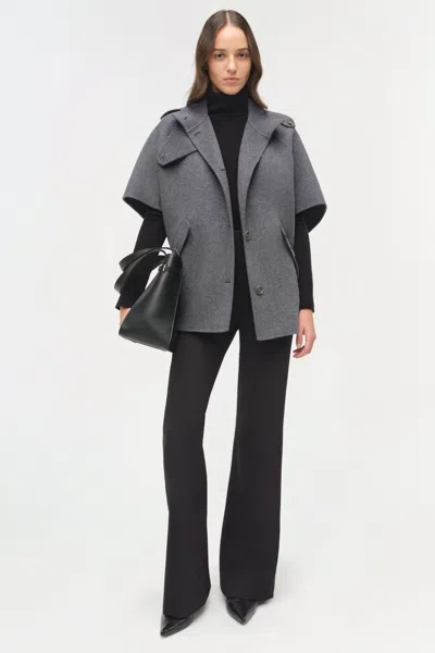 Simkhai Jones Wool Cape Jacket In Heather Grey In Gray