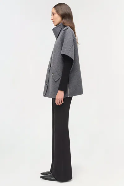 Simkhai Jones Wool Cape Jacket In Heather Grey In Gray