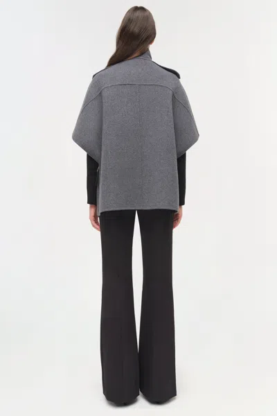 Simkhai Jones Wool Cape Jacket In Heather Grey In Gray