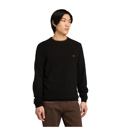 Timberland Shirts Man  Tb0a2bfh - Merino Crew X651 Total Black In Black