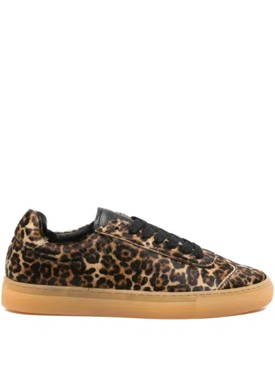 Copenhagen Leopard-print Sneakers In Brown