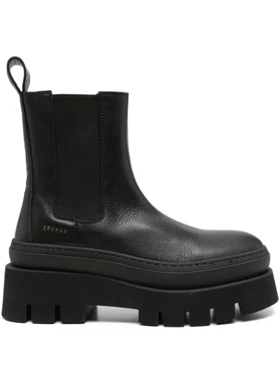 Copenhagen Black Leather High-top Beatles Boots