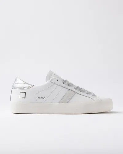 Date Hill Low Calf Sneakers In White Leather In Multi