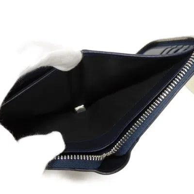 Pre-owned Jimmy Choo Navy Leather Wallet (bi-fold) () In Blue
