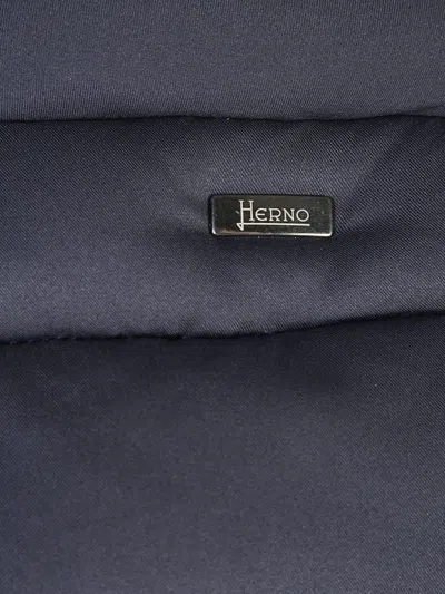 Herno Zip-up Hooded Drawstring Puffer Coat In Black