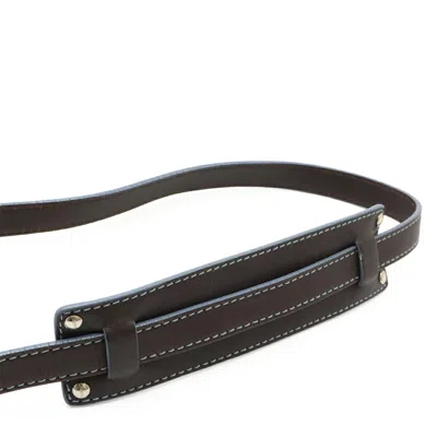 Pre-owned Loewe Dark Brown Navy Pvc Leather Pouch Shoulder Bag ()