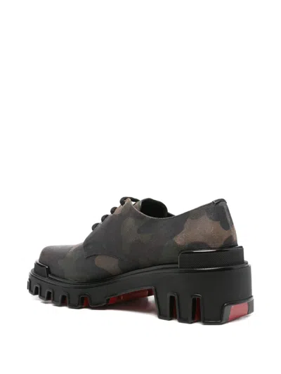 Christian Louboutin Camouflage Lace-up Low-top Shoes In Multi