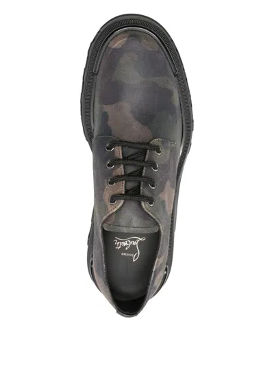 Christian Louboutin Camouflage Lace-up Low-top Shoes In Multi