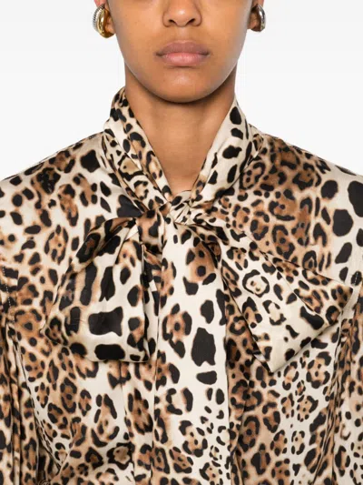 Front Street 8 Bow-tie Printed Blouse In Multi