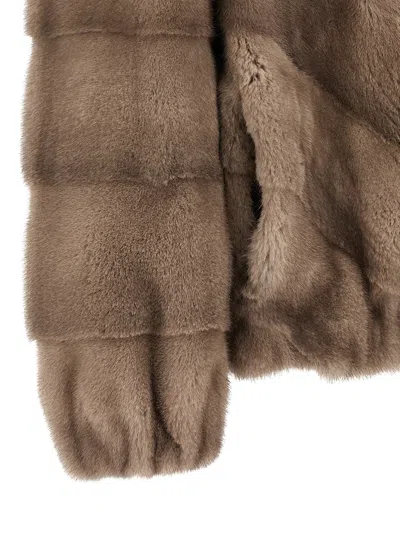 Simonetta Ravizza Boy Fur Gray In Brown