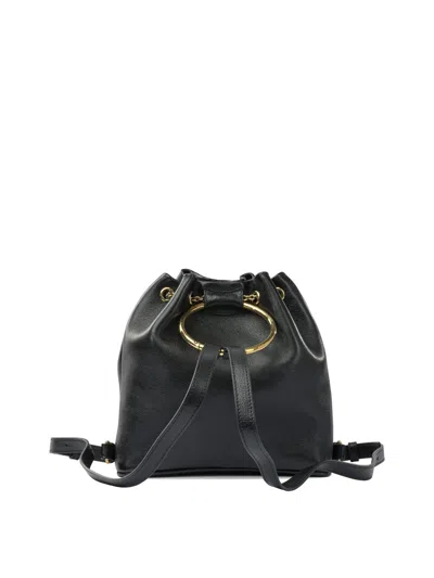 Chloé Chain Detail Backpack Adjustable Straps In Black