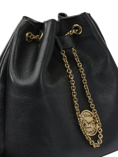 Chloé Chain Detail Backpack Adjustable Straps In Black
