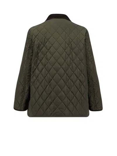 Burberry Tal Quilted Nylon Barn Jacket Clothing In Green