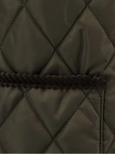 Burberry Tal Quilted Nylon Barn Jacket Clothing In Green