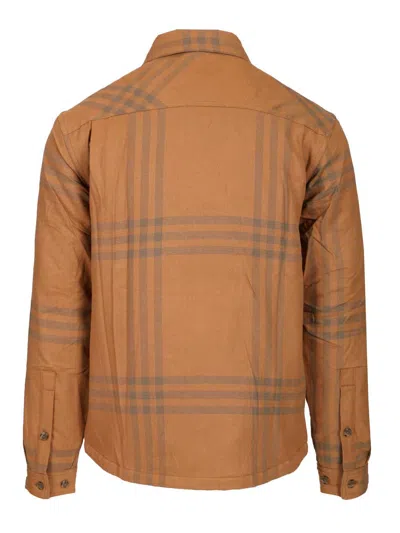 Patagonia Brushed Flannel Shirt Jackets Brown In Multi